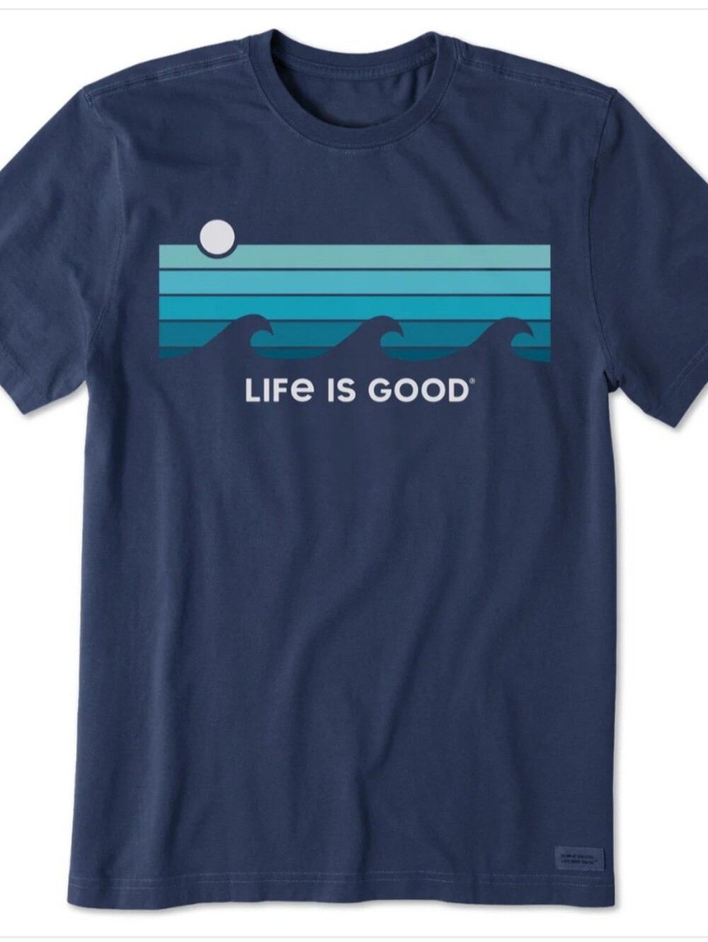Life Is Good Men's Retro Wave Stripe Short Sleeve Tee Size Medium